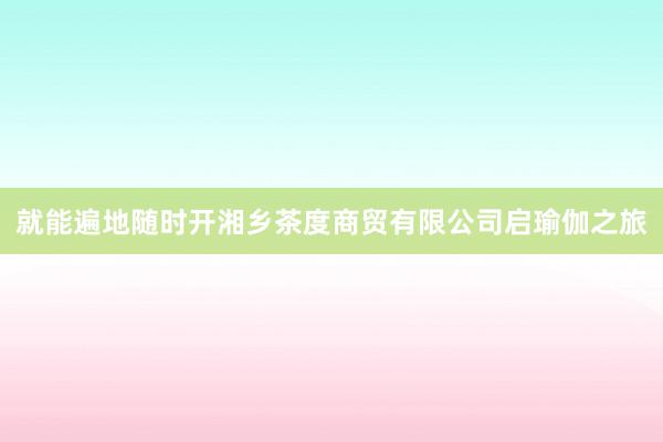就能遍地随时开湘乡茶度商贸有限公司启瑜伽之旅